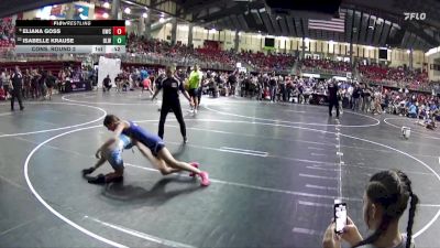 107 lbs Cons. Round 2 - Isabelle Krause, O`Neill Leprechaun Wrestling vs Eliana Goss, Gering Wrestling Club