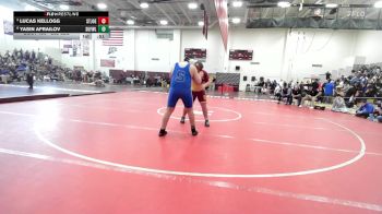 285 lbs 3rd Place - Lucas Kellogg, St Joseph vs Yasin Afrailov, Suffield/Windsor Locks