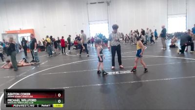 60 lbs 3rd Place Match - Ashton Coker, Swamp Rabbit Wrestling vs Michael Willford, Grizzlies Wrestling Club