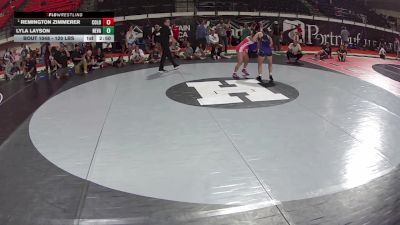120 lbs Champ. Rd Of 16 - Remington Zimmerer, Colorado vs Lyla Layson, Nevada