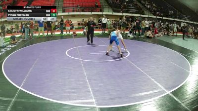 92 lbs Champ. Round 5 - Tytan Freeman, Idaho vs Statlyn Williams, Idaho