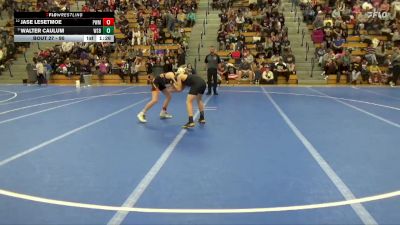 90 lbs Champ. Round 2 - Walter Caulum, West Salem Bangor vs Jase Lesetmoe, Pursuit Wrestling Minnesota