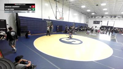 67 lbs Cons. Round 3 - Noah Choi, Rancho Bernardo Wrestling Club vs George Andreev, Petersons Grapplers