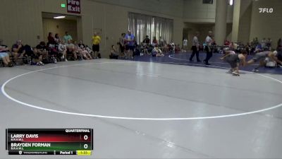 150 lbs Quarterfinal - Brayden Forman, B.R.A.W.L vs Larry Davis, B.R.A.W.L