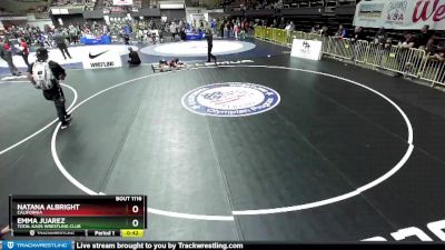 70 lbs Semifinal - Natana Albright, California vs Emma Juarez, Total Kaos Wrestling Club