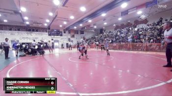 115 lbs 1st Place Match - Maggie Cornish, Tesoro vs Kherington Mendes, Mayfair