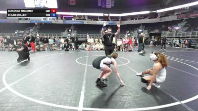 106 lbs Rr Rnd 2 - Jayciana Thigthen, Lady Wildcat WC vs Chloe Zeller, Tech Fall Elite (TFE)