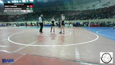 128 lbs Round Of 32 - Mikey Torrone, Vinita Kids Wrestling vs Christian Thompson, Yukon