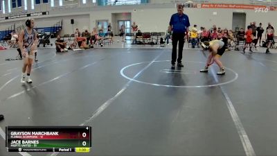 96 lbs Round 5 (6 Team) - Grayson Marchbank, Florida Scorpions vs Jace Barnes, Misfits United