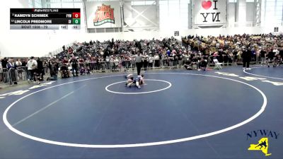 70 lbs 1st Place Match - Lincoln Predmore, SVEC Eagles vs Kamdyn Schimek, Falconer Youth Wrestling