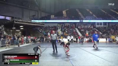 76 lbs Cons. Round 1 - Cruz Medrano, Emporia vs Meyer Kempf, Iron Grapplers