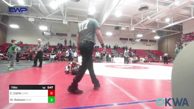 70 lbs Consi Of 8 #2 - Cooper Coble, Cowboy Wrestling Club vs Michael Robison, Sperry Wrestling Club