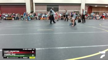 91 lbs Round 4 - Casey Crumpton, ALPHA ELITE vs Gabriel Diaz, Palmetto State Wrestling Academy