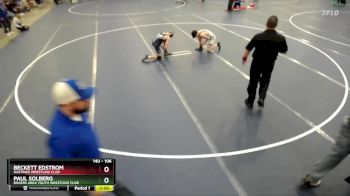 106 lbs Champ. Round 2 - Beckett Edstrom, Hastings Wrestling Club vs Paul Solberg, Rogers Area Youth Wrestling Club