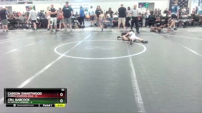 52 lbs Round 7 (8 Team) - Carson Swartwood, Florida Scorpions Gold vs Cru Babcock, U2 Upstate Uprising