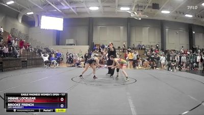 117 lbs Quarterfinal - Minnie Locklear, Unattached St. Andrews vs Brooke French, Life University