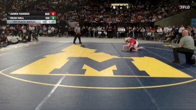 6A 157 lbs 1st Place Match - Sean Hall, Canyon Ridge vs James Hansen, Madison