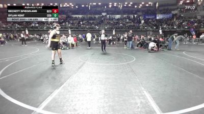 136 lbs Round Of 16 - Beckett Spiegeland, Ruthless WC vs Dylan Kent, Cedar Grove