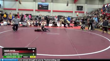 50 lbs Cons. Semi - David Mayse, Weaver Youth Wrestling vs Memphis Martin, Panther Paws Youth Wrestling