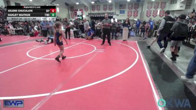 52-57 lbs Quarterfinal - Jolene Chuculate, Tulsa Blue T Panthers vs Oakley Waitkus, Team Tulsa Wrestling Club