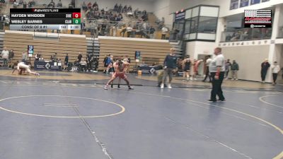 157 lbs Consi Of 8 #1 - Hayden Whidden, Southern Illinois vs Wesley Barnes, Clarion