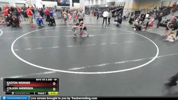 49 lbs Cons. Round 4 - Easton Werner, WI vs Colson Andersen, IA