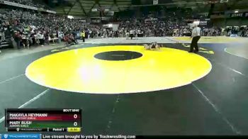 Girls 125 lbs 3rd Place Match - Mary Rush, Auburn (Girls) vs Makayla Heymann, North Kitsap (Girls)