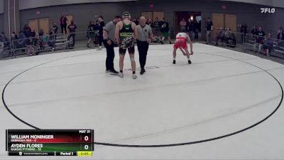 178 lbs Round 1 (8 Team) - Ayden Flores, Kansas Pythons vs William Moninger, Nebraska Red