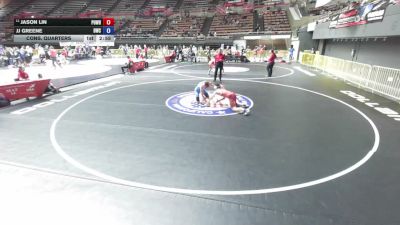 132 lbs Cons. Quarters - Jason Lin, Poway Wrestling vs JJ Greene, Dethrone Wrestling Club