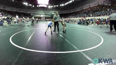 46 lbs Consi Of 16 #1 - Konner Spurgeon, Cushing Tigers vs Kynleigh Harper, Dark Cloud Wrestling Club