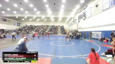 115 lbs Cons. Round 2 - Xochitl Saenz, San Clemente High Girls Wrestl vs Bethenney Villalobos, Rough House Wrestling Club