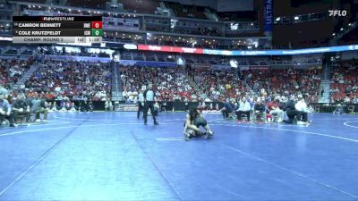 3A-138 lbs Champ. Round 2 - Camron Bennett, Des Moines East vs Cole Krutzfeldt, Iowa City, West