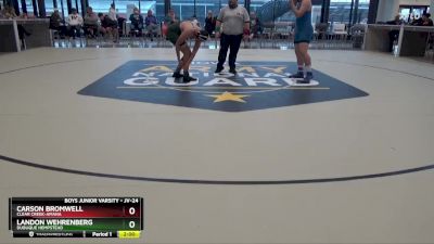 JV-24 lbs Round 4 - Carson Bromwell, Clear Creek-Amana vs Landon Wehrenberg, Dubuque Hempstead