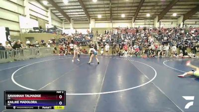 112 lbs Quarterfinal - Savannah Talmadge, CA vs Kailike Madolora, NV