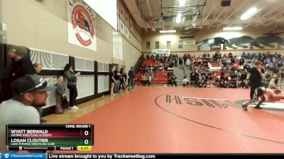 86 lbs Cons. Round 1 - Wyatt Berwald, Ascend Wrestling Academy vs Logan Cloutier, Lake Stevens Wrestling Club