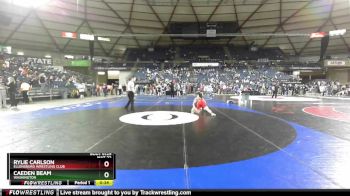 132 lbs Cons. Round 2 - Rylie Carlson, Ellensburg Wrestling Club vs Caeden Beam, Washington