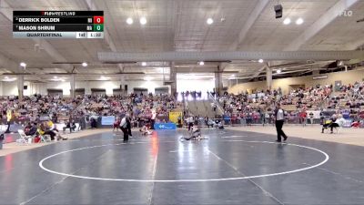 A 120 lbs Quarterfinal - Mason Shrum, Marion Co. High School vs Derrick Bolden, Millington Central High School