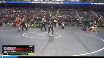 4 lbs Quarterfinal - Hunter Testa, Davie vs D`andre Hunt, East Mecklenburg