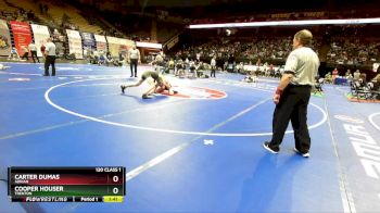 120 Class 1 lbs Quarterfinal - Carter Dumas, Adrian vs Cooper Houser, Trenton