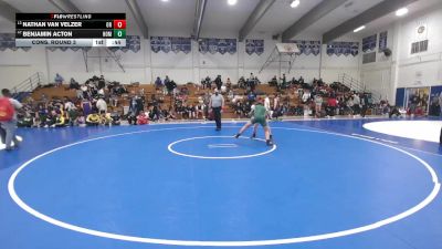 142 lbs Cons. Round 3 - Benjamin Acton, Homestead vs Nathan Van Velzer, Oak Ridge