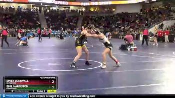 125 lbs Quarterfinal - Emil Harmston, Mid-Prairie vs Emily Lundvall, Glenwood