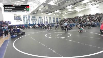 115 lbs Cons. Round 5 - Allison Cano, San Clemente vs Mia Rubio, Royal