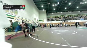 190 lbs Cons. Round 2 - Tyler Andrews, Nordhoff vs Jacob Lopez, Jordan