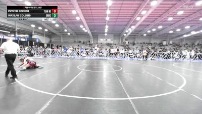 126 lbs Rr Rnd 1 - Evelyn Becher, Team Nebraska vs Waylan Collins, East Rowan Wrestling Club