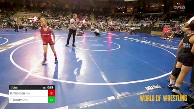 70 lbs Round Of 32 - Tucker Dowty, Indian Creek Wrestling Club vs Kyler Pearson, Nebraska Wrestling Academy