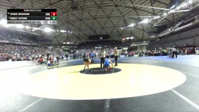 Girls 3A 140 lbs Champ. Round 1 - Josie Graham, Sedro-Woolley (Girls) vs Emily Stone, Hermiston (Girls)