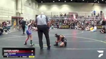 78 lbs Round 3 (4 Team) - Kahmari Harrell, Beast Mode WA Green vs Zoey Juliano, BadBass
