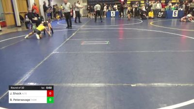 68 lbs Round Of 32 - Jordan Shock, Altoona vs Bryson Petersavage, Thomas Jefferson