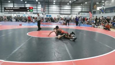 138 lbs Champ. Round 2 - Nicolas Barrett, Grizzly Wrestling Club vs Jacob Fain, Noke RTC