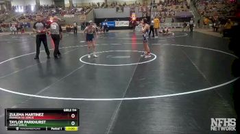 Girls 114 lbs Cons. Round 1 - Zulema Martinez, Franklin Co. (Girls) vs Taylor Parkhurst, Summit (Girls)